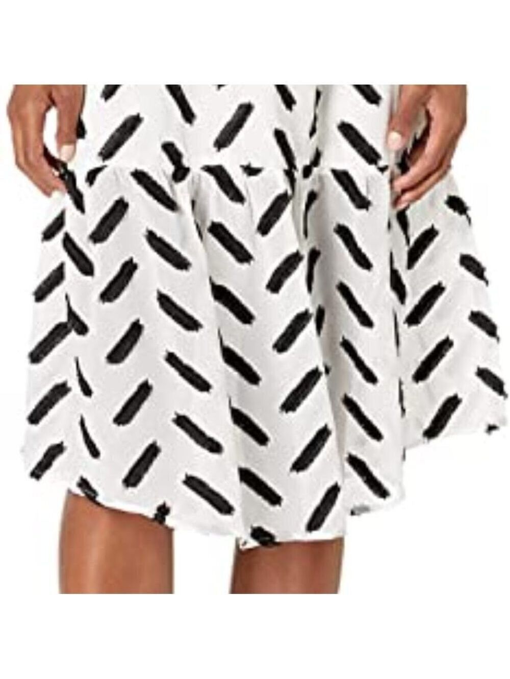 Ali + Jay A-line embroidered dress BNWOT sz Large black white ruffle hem - Picture 10 of 10